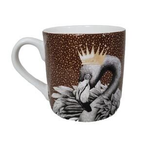 Stechcol Gracie BoneChina Coffee Mug Flamingo Crown Coastline Imports 2 Sided
